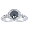 18ct White Gold .54ct Black Diamond Versailles Ring-Ring-Walker & Hall