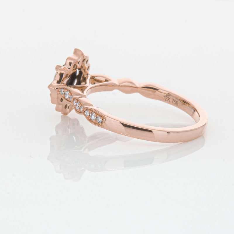 18ct Rose Gold .61ct Black Diamond Paramount Ring-Ring-Walker & Hall