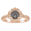 18ct Rose Gold .61ct Black Diamond Paramount Ring-Ring-Walker & Hall