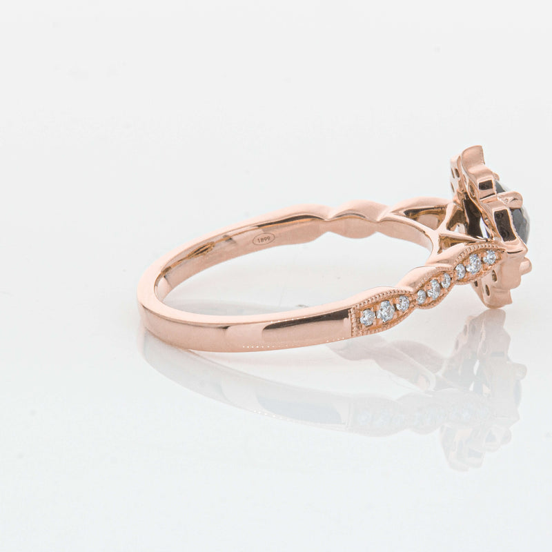 18ct Rose Gold .61ct Black Diamond Paramount Ring-Ring-Walker & Hall