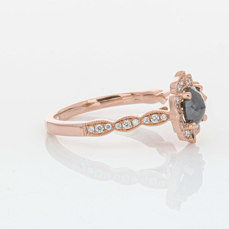 18ct Rose Gold .61ct Black Diamond Paramount Ring-Ring-Walker & Hall