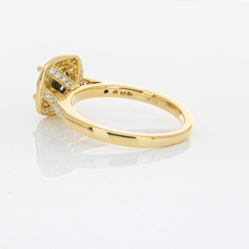 18ct Yellow Gold Black Diamond Aurora Ring-Ring-Walker & Hall