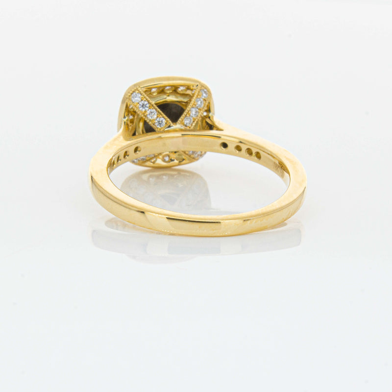 18ct Yellow Gold Black Diamond Aurora Ring-Ring-Walker & Hall