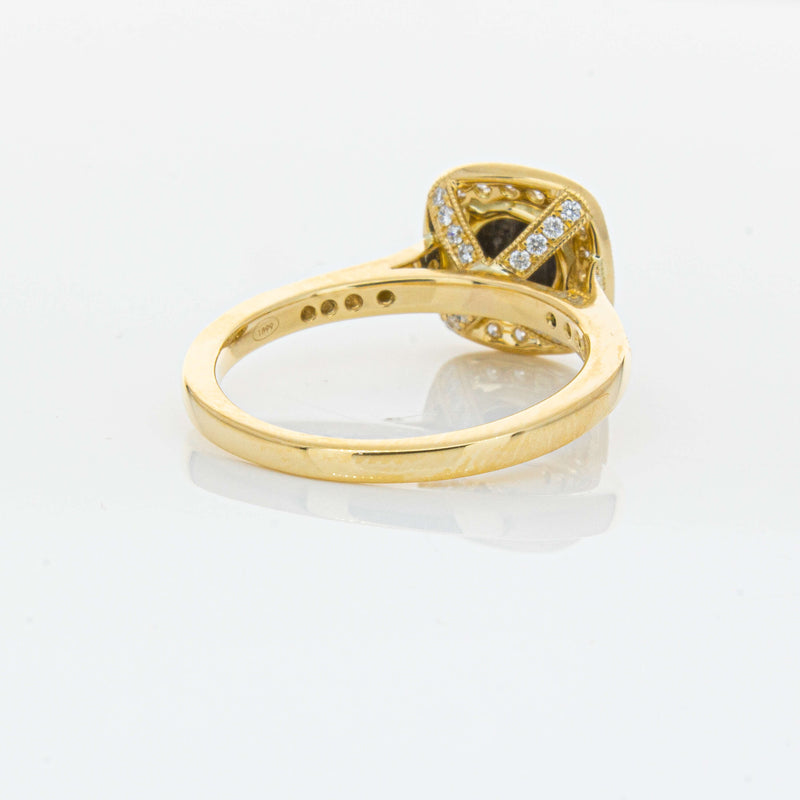 18ct Yellow Gold Black Diamond Aurora Ring-Ring-Walker & Hall