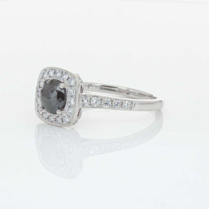Platinum Black Diamond Aurora Ring-Ring-Walker & Hall