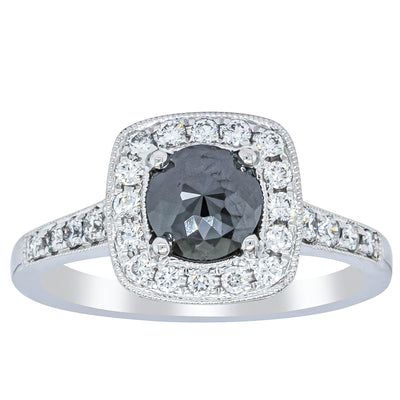 Platinum Black Diamond Aurora Ring-Ring-Walker & Hall