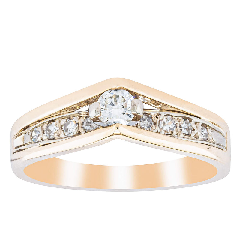 Deja Vu 14ct Yellow Gold .25ct Diamond Cluster Ring-Ring-Walker & Hall