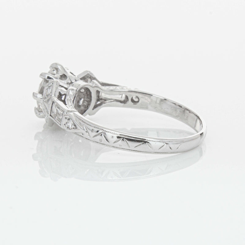 Vintage Platinum 1.31ct Diamond Ring-Ring-Walker & Hall