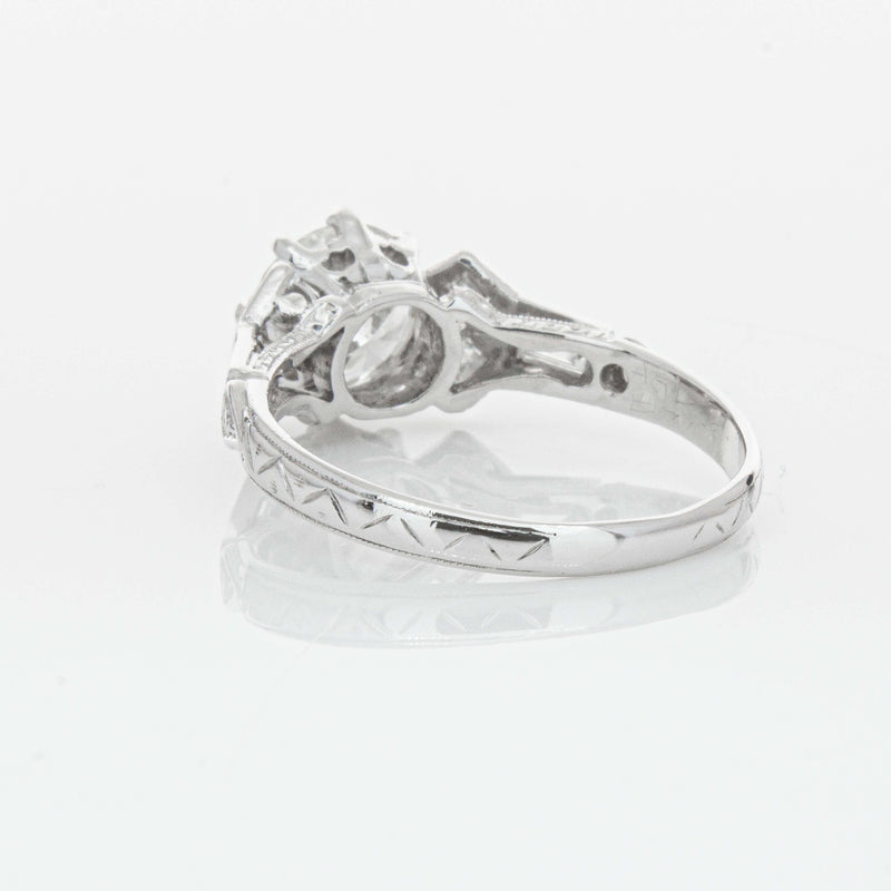 Vintage Platinum 1.31ct Diamond Ring-Ring-Walker & Hall