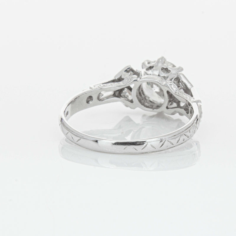 Vintage Platinum 1.31ct Diamond Ring-Ring-Walker & Hall