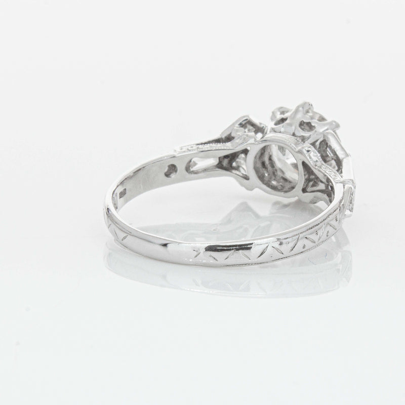 Vintage Platinum 1.31ct Diamond Ring-Ring-Walker & Hall