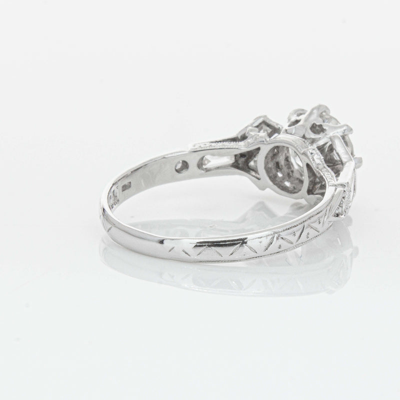 Vintage Platinum 1.31ct Diamond Ring-Ring-Walker & Hall
