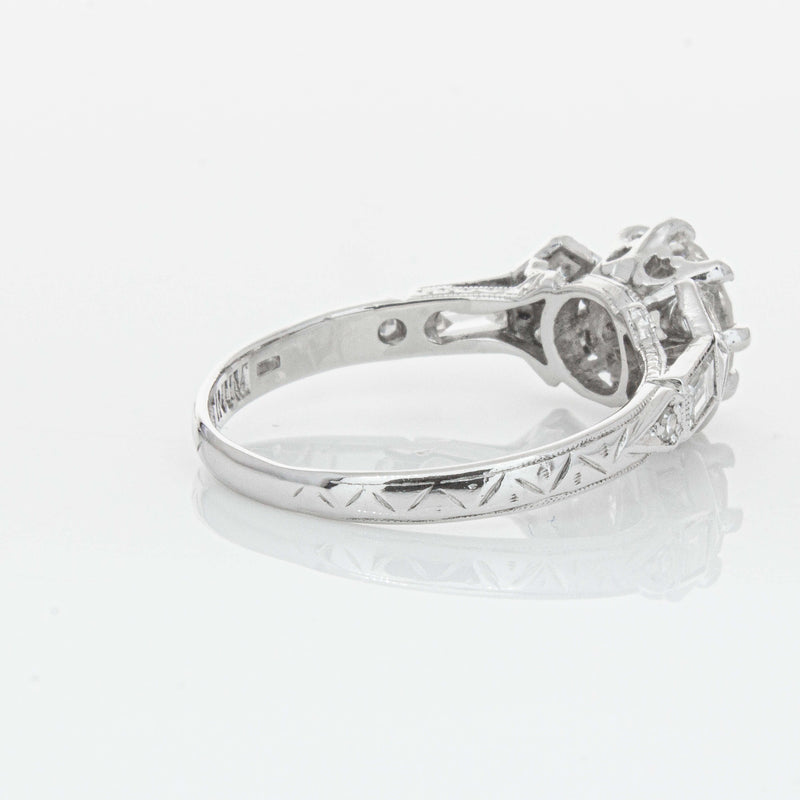 Vintage Platinum 1.31ct Diamond Ring-Ring-Walker & Hall