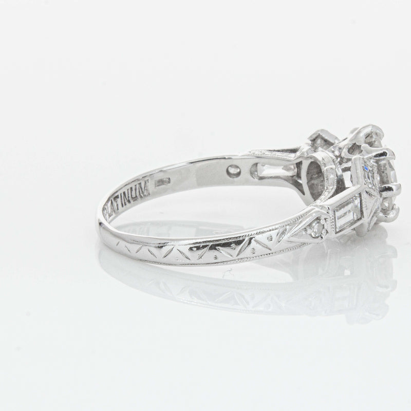 Vintage Platinum 1.31ct Diamond Ring-Ring-Walker & Hall