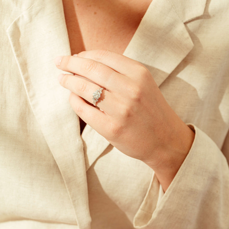 Vintage Platinum 1.31ct Diamond Ring-Ring-Walker & Hall