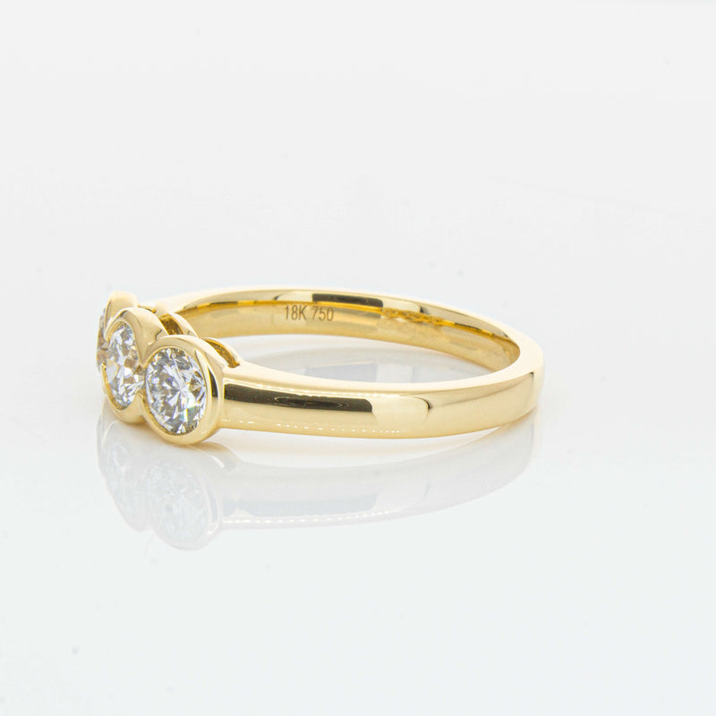 18ct Yellow Gold .91ct Diamond Three-Stone Natalia Ring-Ring-Walker & Hall