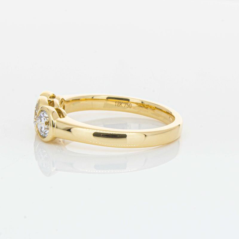 18ct Yellow Gold .91ct Diamond Three-Stone Natalia Ring-Ring-Walker & Hall