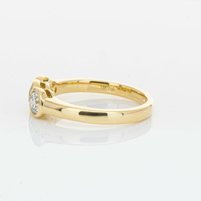 18ct Yellow Gold .91ct Diamond Three-Stone Natalia Ring-Ring-Walker & Hall