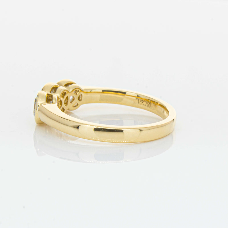 18ct Yellow Gold .91ct Diamond Three-Stone Natalia Ring-Ring-Walker & Hall