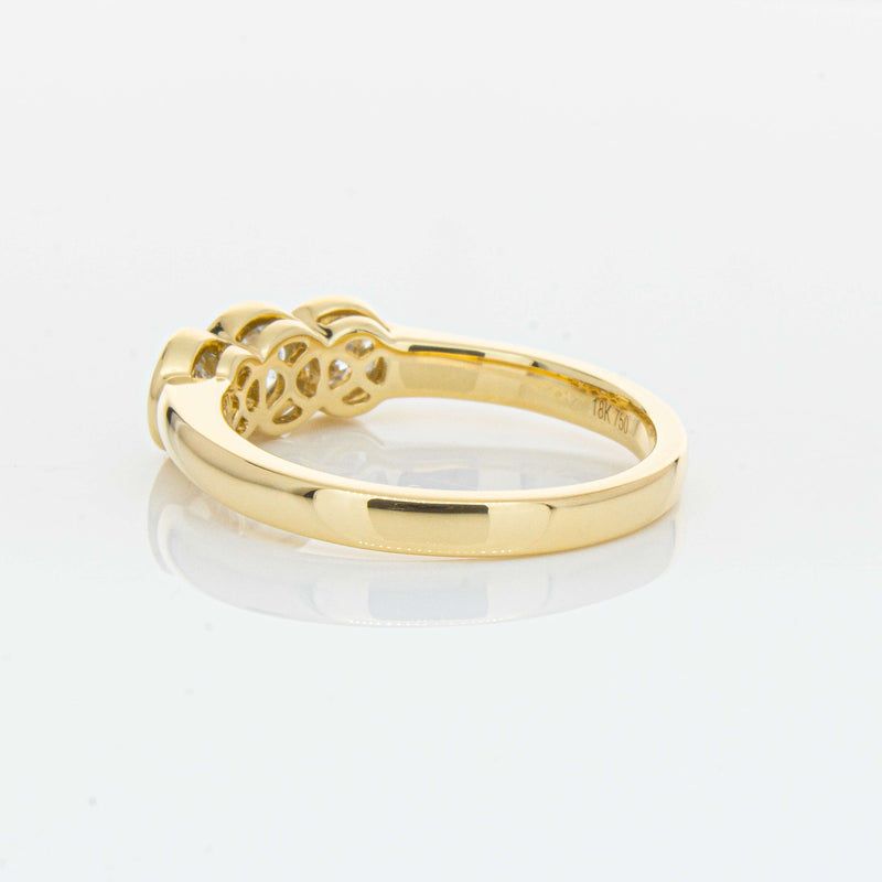 18ct Yellow Gold .91ct Diamond Three-Stone Natalia Ring-Ring-Walker & Hall