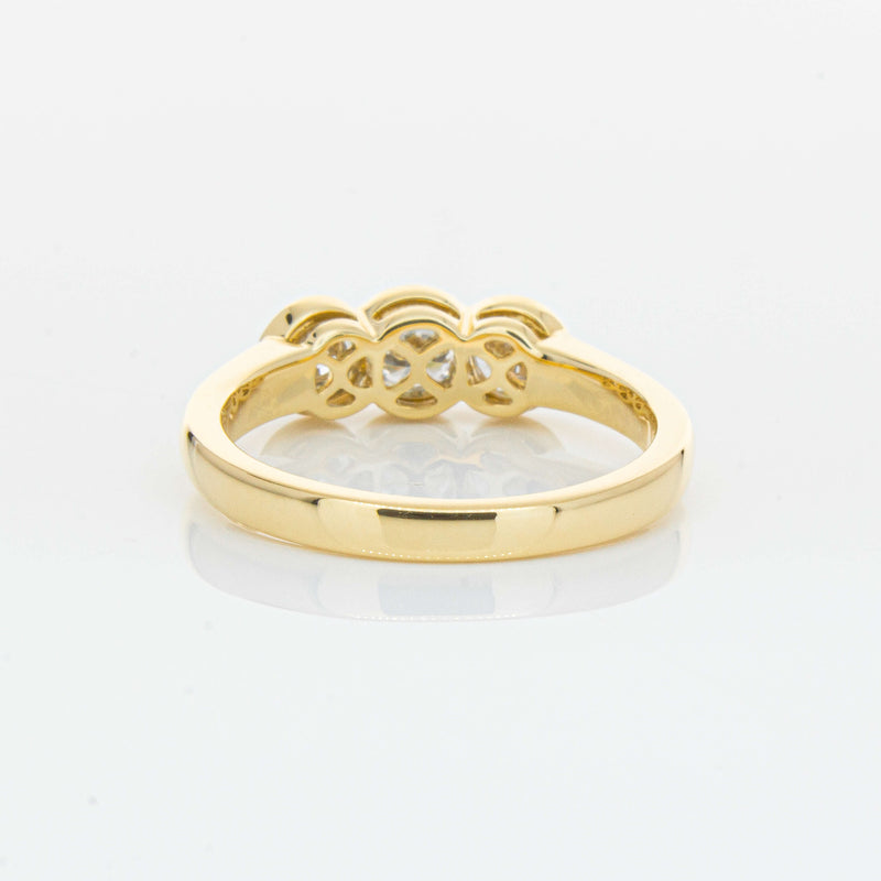 18ct Yellow Gold .91ct Diamond Three-Stone Natalia Ring-Ring-Walker & Hall