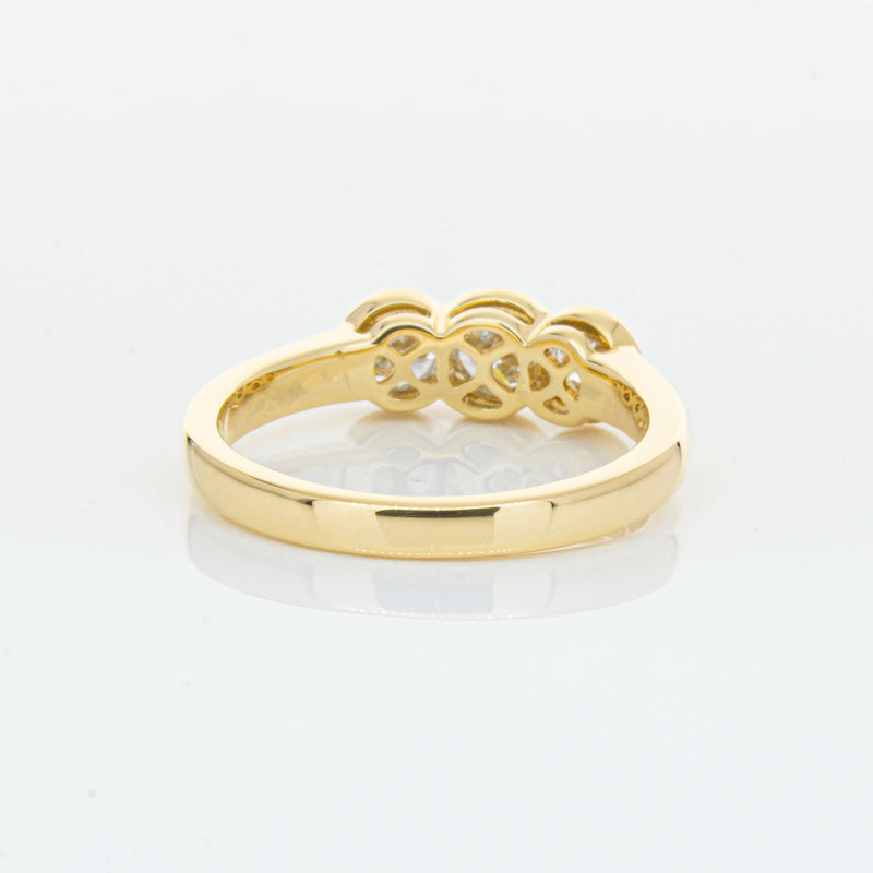 18ct Yellow Gold .91ct Diamond Three-Stone Natalia Ring-Ring-Walker & Hall