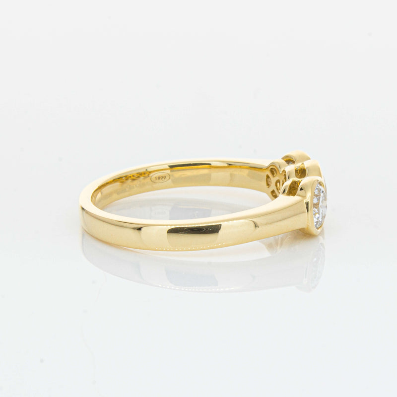 18ct Yellow Gold .91ct Diamond Three-Stone Natalia Ring-Ring-Walker & Hall