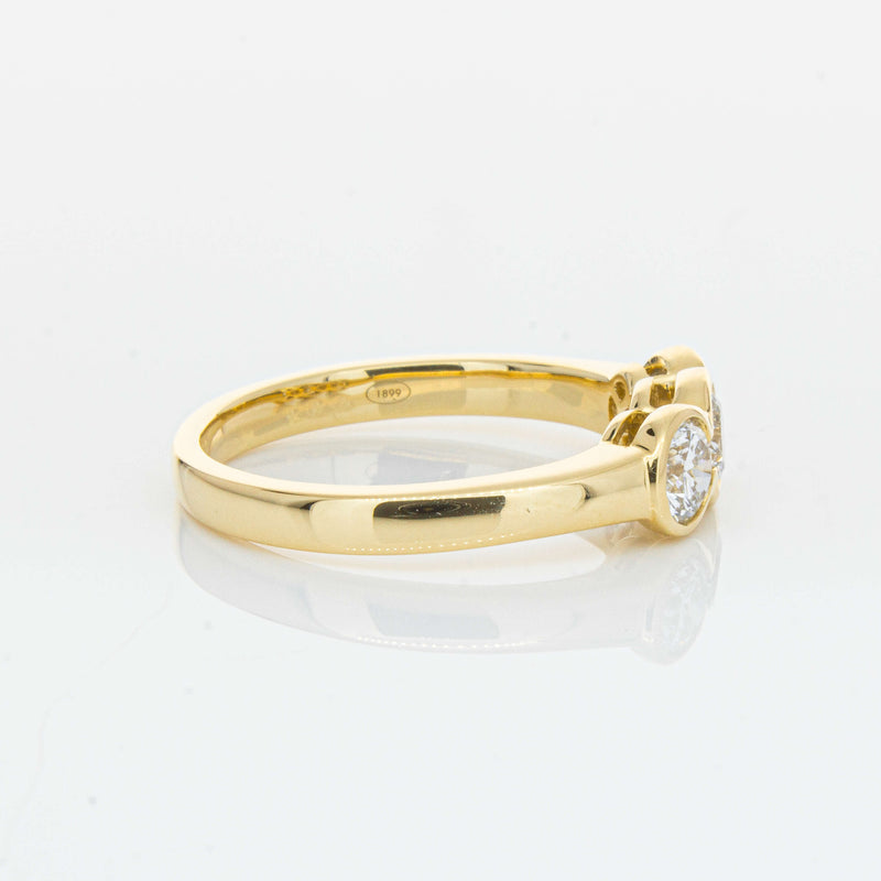 18ct Yellow Gold .91ct Diamond Three-Stone Natalia Ring-Ring-Walker & Hall