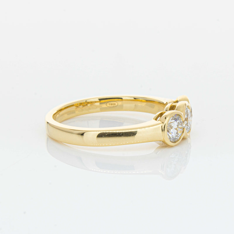 18ct Yellow Gold .91ct Diamond Three-Stone Natalia Ring-Ring-Walker & Hall