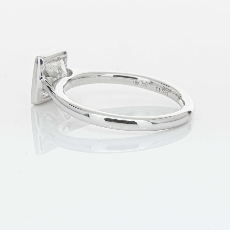 18ct White Gold 1.50ct Reclaimed Princess Cut Diamond Natalia Ring-Ring-Walker & Hall