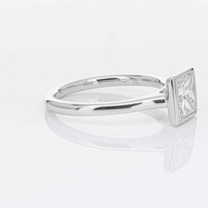 18ct White Gold 1.50ct Reclaimed Princess Cut Diamond Natalia Ring-Ring-Walker & Hall