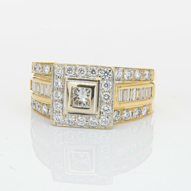 Deja Vu 18ct Yellow & White Gold 1.03ct Diamond Ring-Ring-Walker & Hall