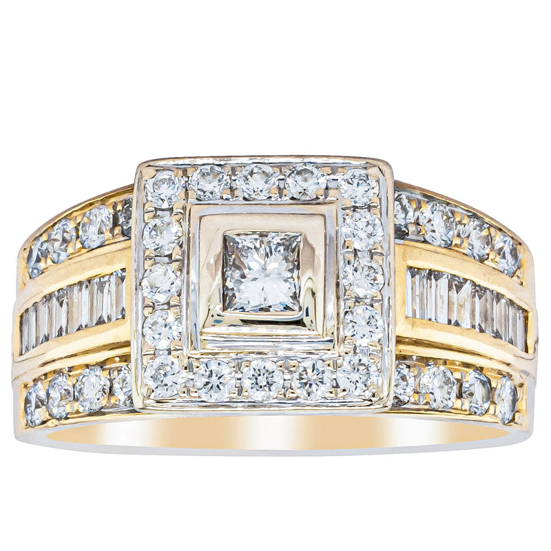 Deja Vu 18ct Yellow & White Gold 1.03ct Diamond Ring-Ring-Walker & Hall