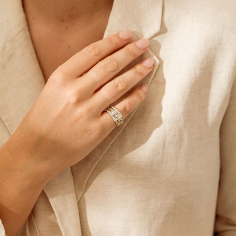 Deja Vu 18ct Yellow & White Gold 1.03ct Diamond Ring-Ring-Walker & Hall