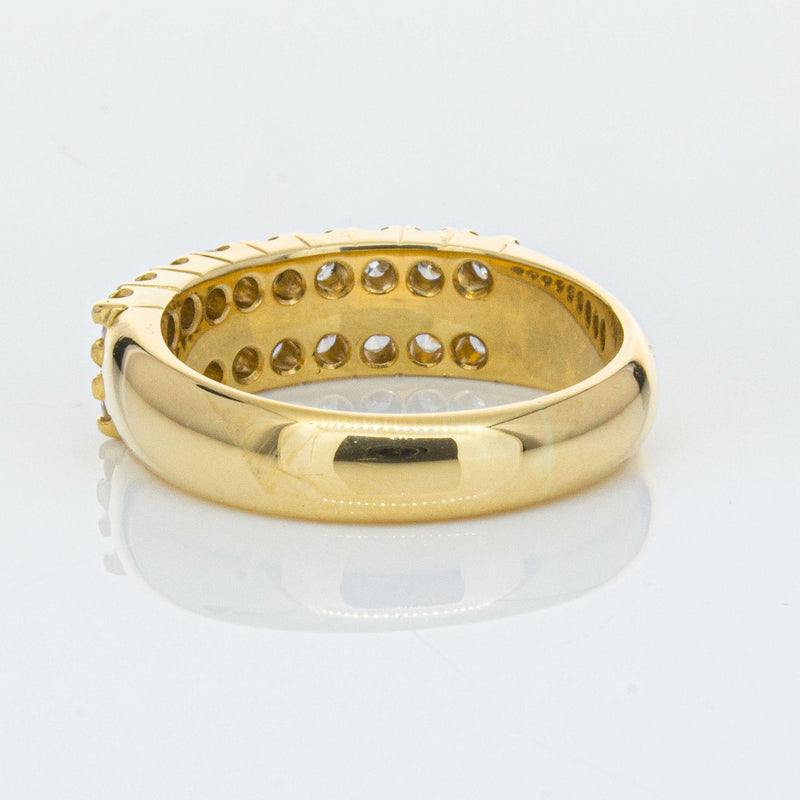 Deja Vu 18ct Yellow Gold .70ct Diamond Twin Row Ring-Ring-Walker & Hall