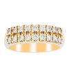 Deja Vu 18ct Yellow Gold .70ct Diamond Twin Row Ring-Ring-Walker & Hall