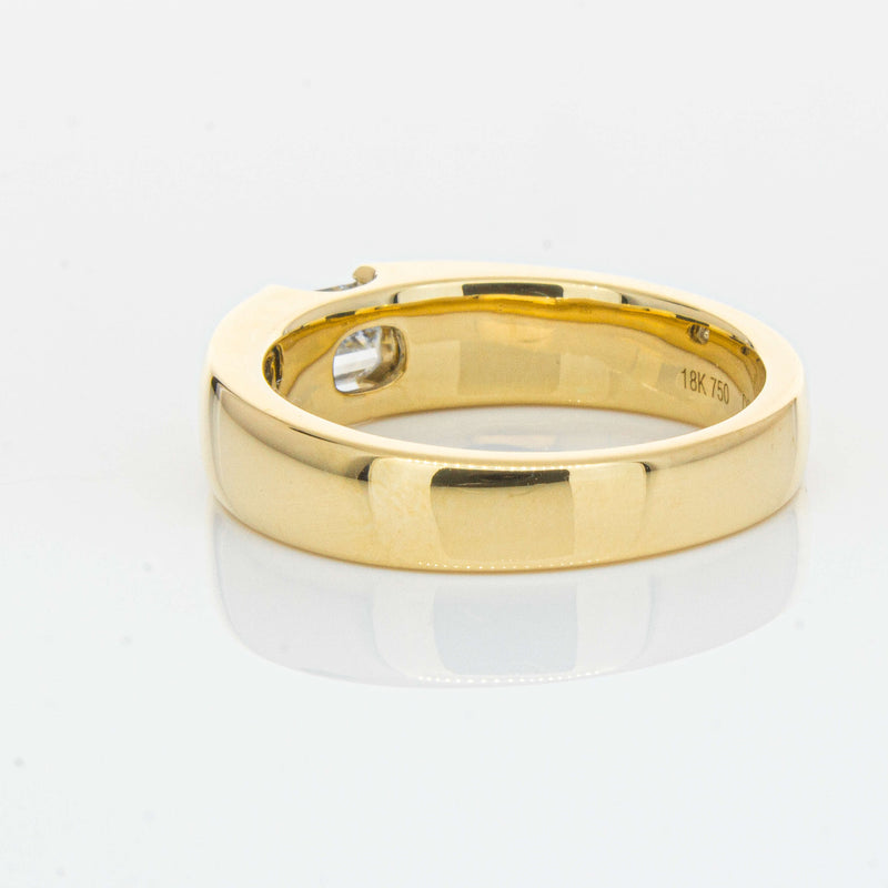 18ct Yellow Gold .50ct Emerald Cut Reclaimed Diamond Ring - Ring - Walker & Hall