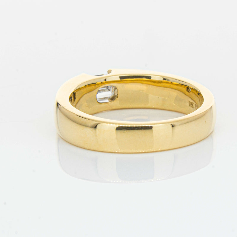 18ct Yellow Gold .50ct Emerald Cut Reclaimed Diamond Ring - Ring - Walker & Hall