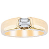 18ct Yellow Gold .50ct Emerald Cut Reclaimed Diamond Ring-Ring-Walker & Hall
