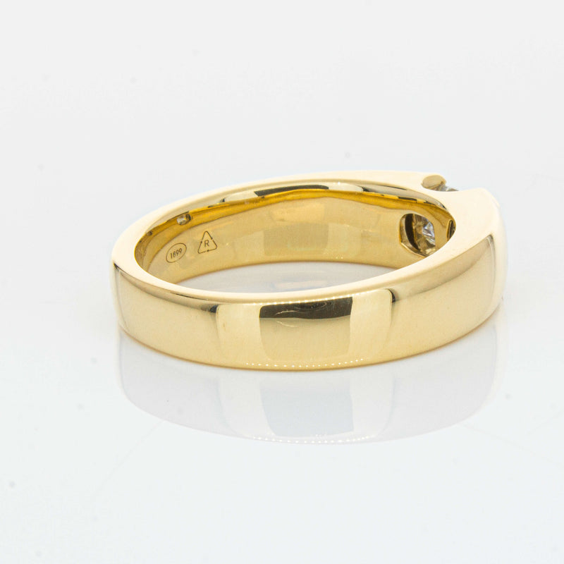 18ct Yellow Gold .50ct Emerald Cut Reclaimed Diamond Ring - Ring - Walker & Hall
