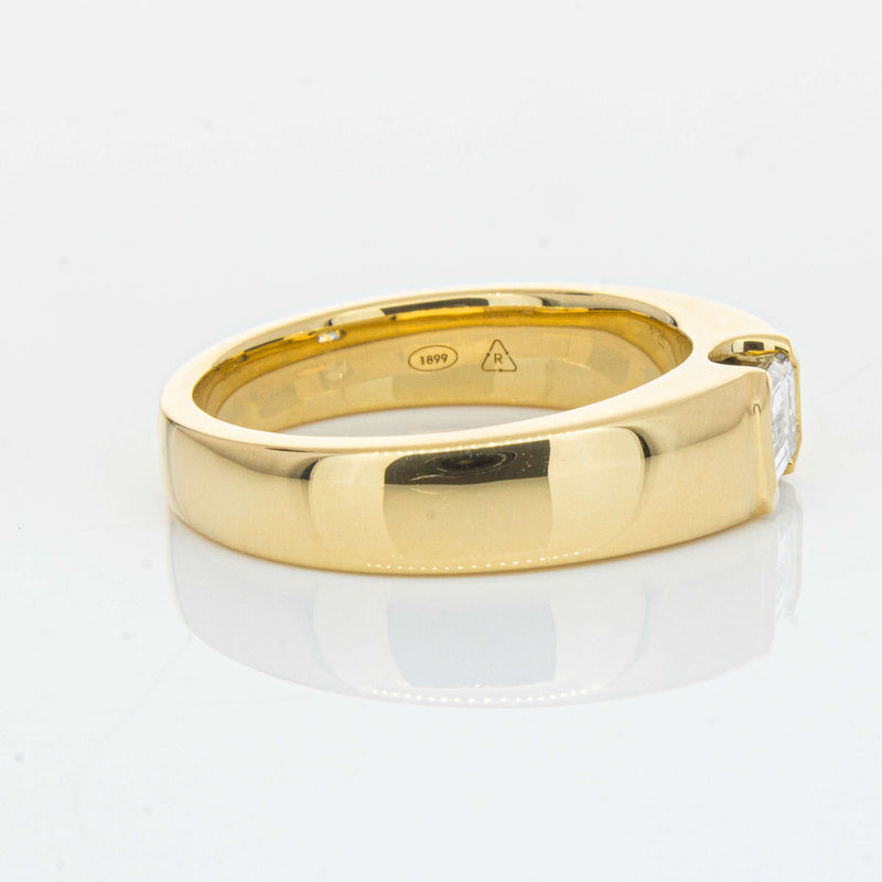 18ct Yellow Gold .50ct Emerald Cut Reclaimed Diamond Ring - Ring - Walker & Hall