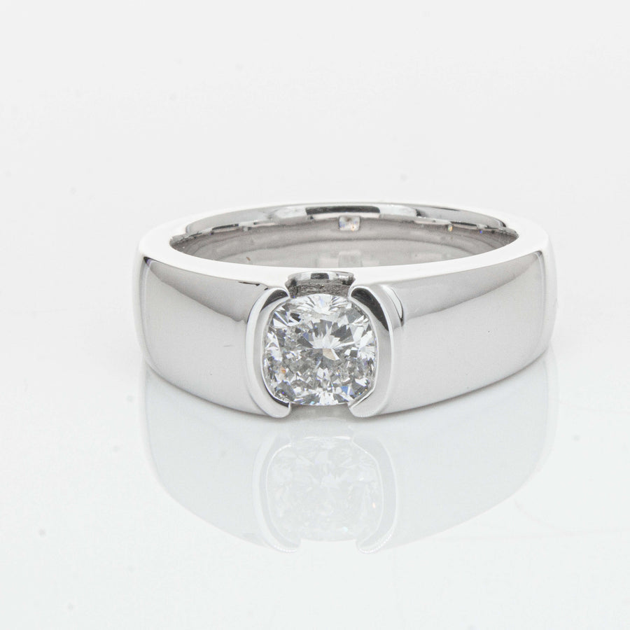 Platinum .90ct Cushion Cut Reclaimed Diamond Ring - Ring - Walker & Hall