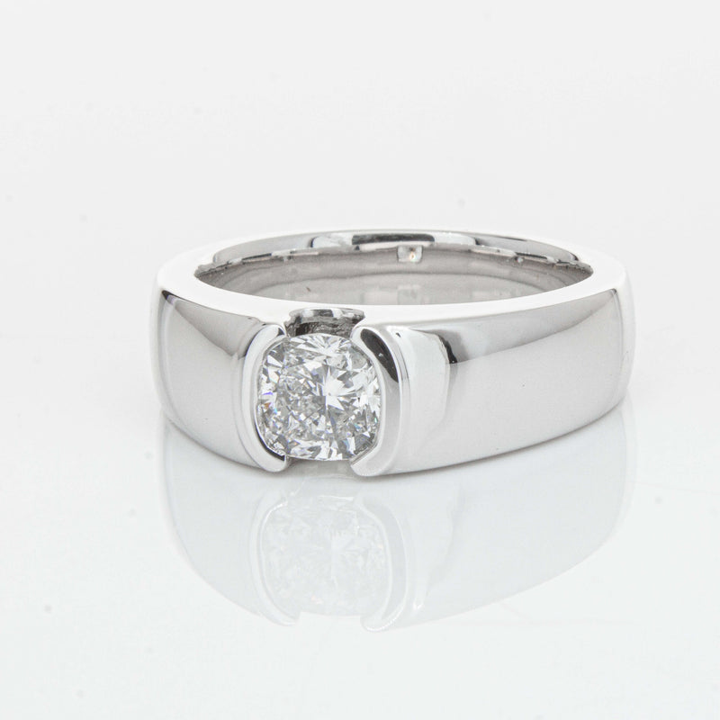 Platinum .90ct Cushion Cut Reclaimed Diamond Ring - Ring - Walker & Hall