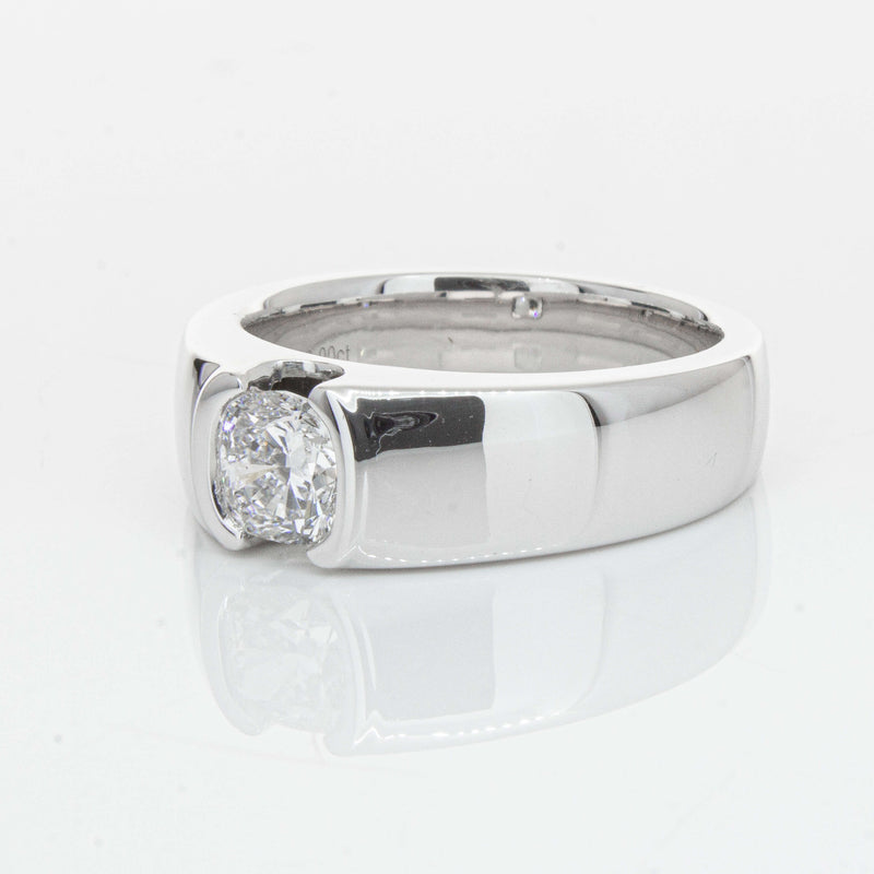 Platinum .90ct Cushion Cut Reclaimed Diamond Ring - Ring - Walker & Hall