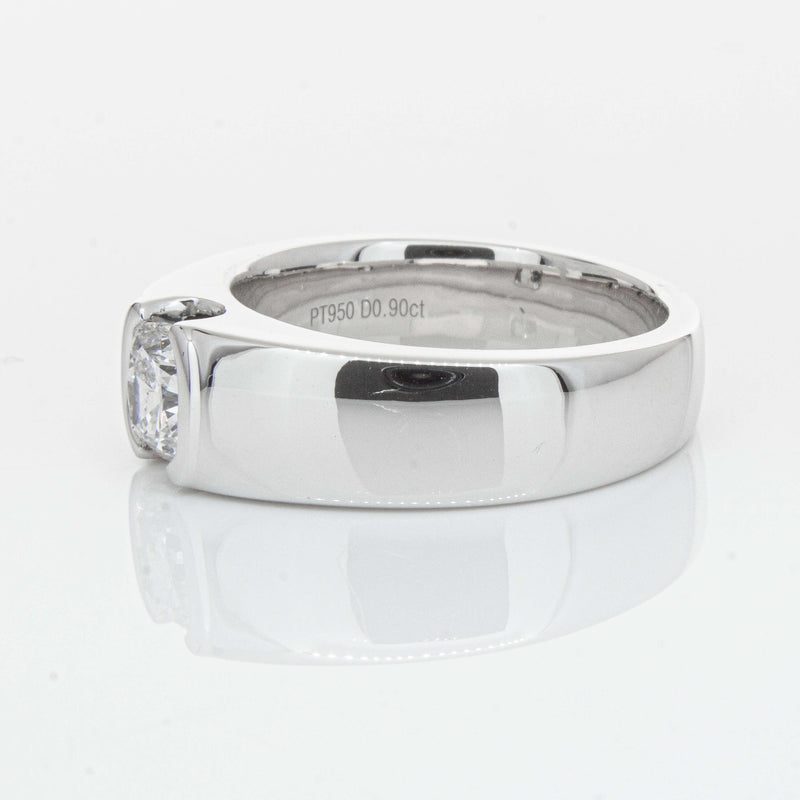 Platinum .90ct Cushion Cut Reclaimed Diamond Ring - Ring - Walker & Hall