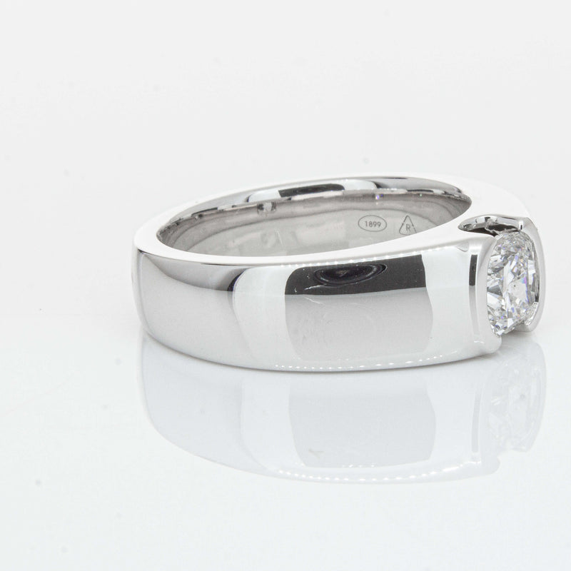 Platinum .90ct Cushion Cut Reclaimed Diamond Ring - Ring - Walker & Hall