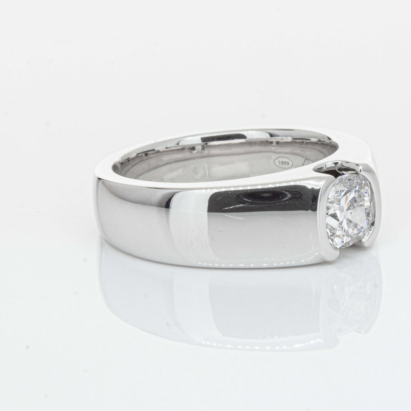 Platinum .90ct Cushion Cut Reclaimed Diamond Ring - Ring - Walker & Hall