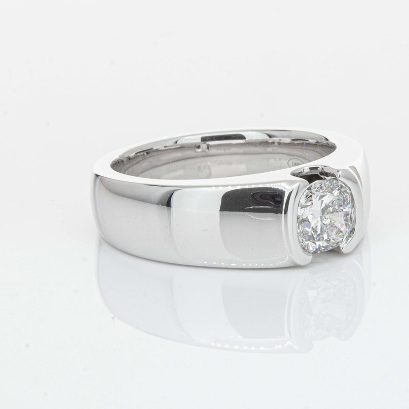 Platinum .90ct Cushion Cut Reclaimed Diamond Ring - Ring - Walker & Hall