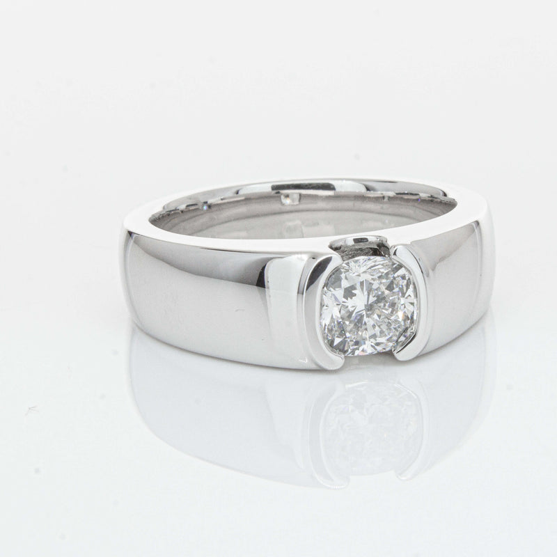 Platinum .90ct Cushion Cut Reclaimed Diamond Ring - Ring - Walker & Hall