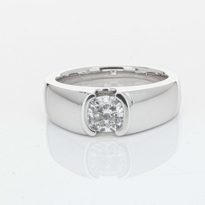 Platinum .90ct Cushion Cut Reclaimed Diamond Ring - Ring - Walker & Hall